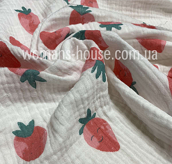 Тканина Муслін жатка прінтованний Морквина