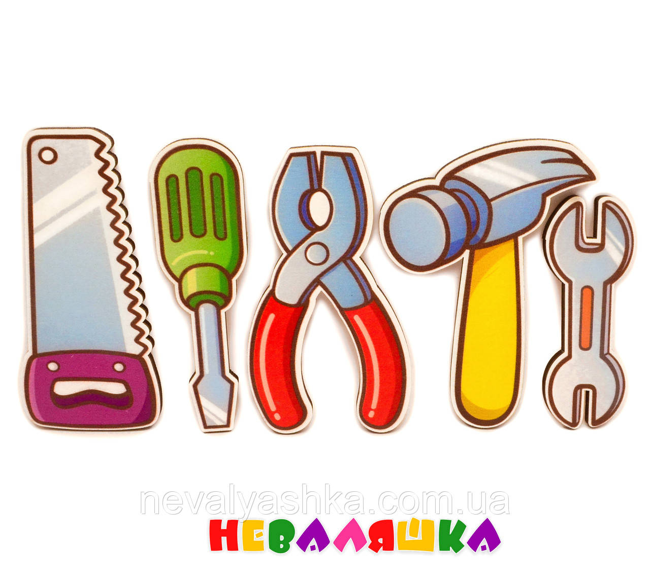 Кольорові Заготовки для Бізіборда Дерев'яні Інструменти для Малюка (Без Рамки) 5 шт ЛДВП