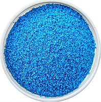 Натуральный камень крошка песок дробленый декоративный полированный голубой крашенный 1-2 мм 10 грамм