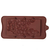 Форма силиконовая плитка шоколада Крошка
