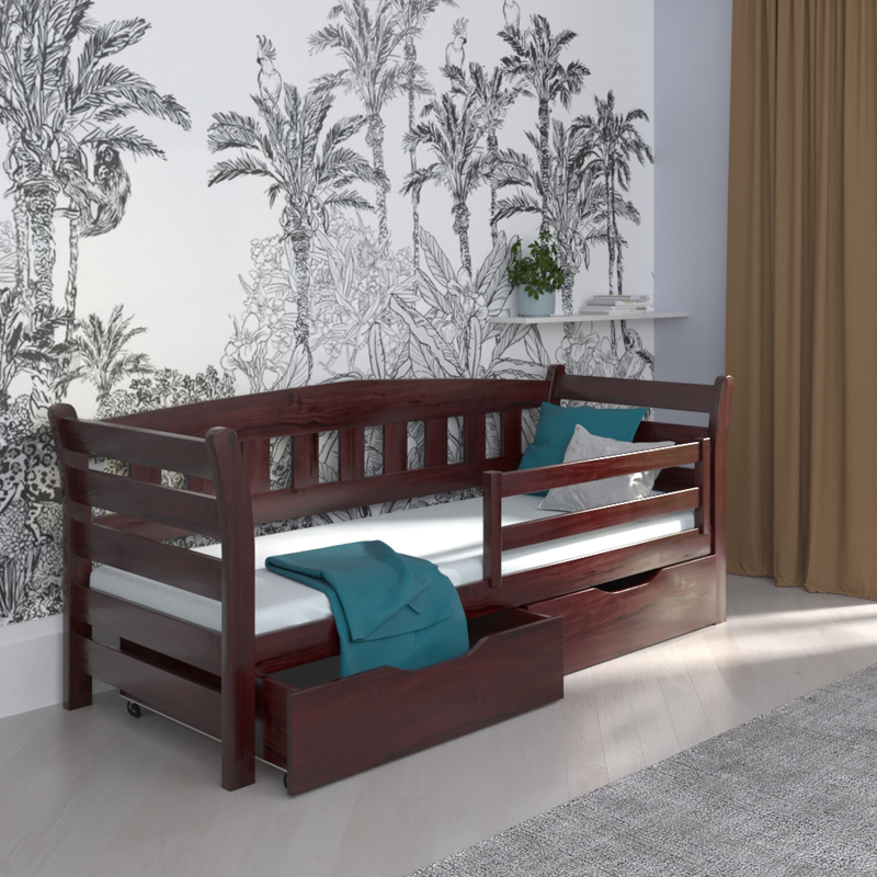 Ліжко дитяче дерев'яне Тедді ТМ Luna 900х2000