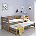 Ліжко дитяче дерев'яне Тедді Дуо з додатковим спальним місцем (масив бука), фото 3