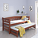 Ліжко дитяче дерев'яне односпальне з додатковим висувним спальним місцем Тедді Дуо ТМ Luna 800х2000, фото 7