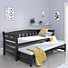 Ліжко дитяче дерев'яне односпальне з додатковим висувним спальним місцем Тедді Дуо ТМ Luna 800х2000, фото 9