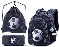 Рюкзак для хлопчика шкільний ортопедичний FullSet Winner One SkyName М'яч R1-017