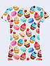 Женская белая футболка с принтом Кексы с ягодами, фото 2