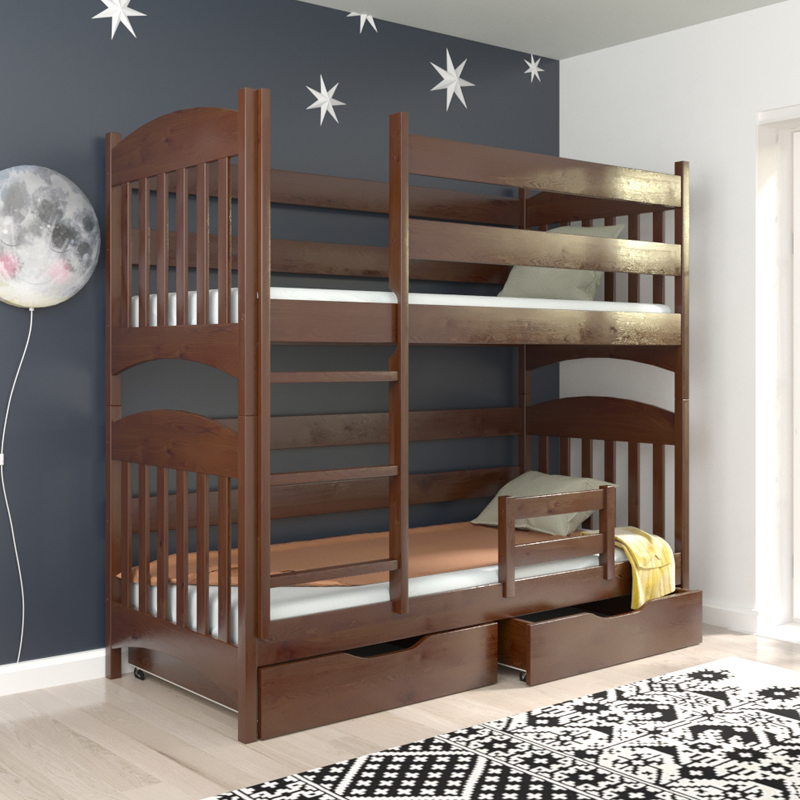 Ліжко двох'ярусне дерев'яне Меліса масив бука (трансформер), фото 1