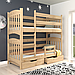 Ліжко двох'ярусне дерев'яне Меліса масив бука (трансформер), фото 9