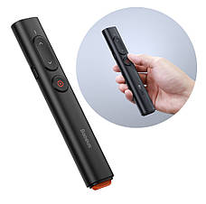 Лазерна указка-презентер Baseus Orange Dot Wireless Чорний (ACFYB-A01), фото 2