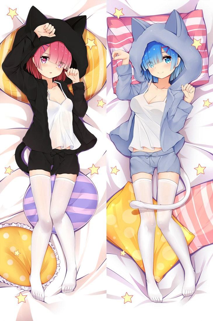 Дакiмакура 150 х 50 см REM RAM Re: Zero Рем Рам Життя Заново з нуля Подушка обнімашка