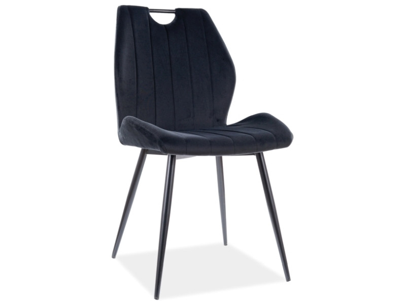 Стілець ARCO Velvet SIGNAL Bluvel 19 - чорний, фото 1