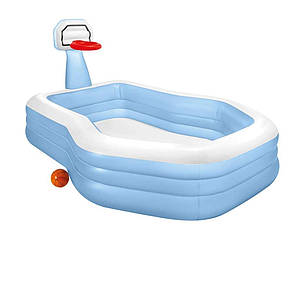 Басейн надувний дитячий 257х188х130 см "Баскетбол" Intex 57183, фото 1