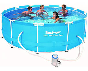 Басейн каркасний 366х100 см з фільтр-насосом Bestway 56260, фото 1