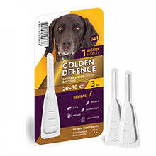 Краплі антигельмінтик для собак 20-30кг Golden Defence 1пипетка