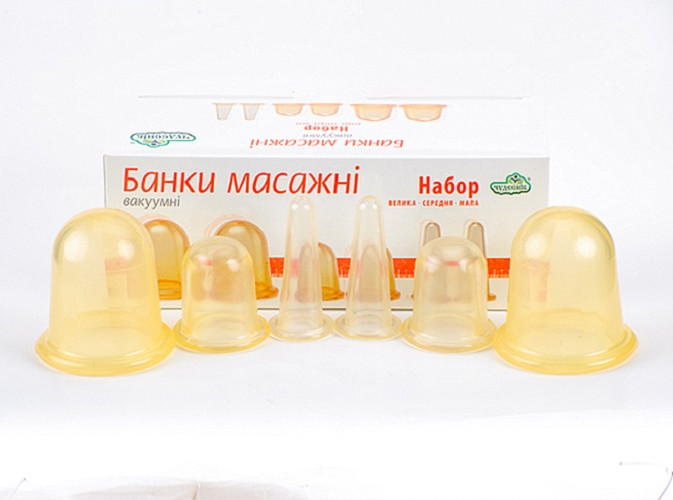 Набір вакуумних масажних банок, 6 предметів Чудесник