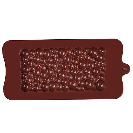 Форма силіконова плитка шоколаду бульбашки, фото 2