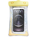 Водонепроникний чохол для телефона 9,5 * 17 см жовтий, водовідштовхувальний чохол для плавання 6,5 дюйма, фото 2