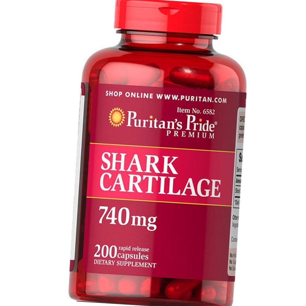 Для суглобів Puritan's Pride Shark Cartilage 740 mg 200 капс