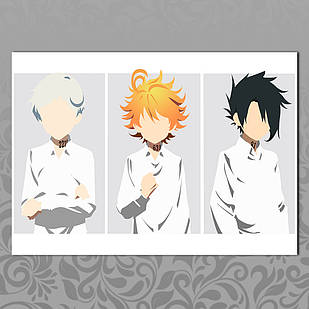 Плакат А3 Аніме The Promised Neverland 008