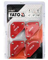 Кути магнітні для зварювання Yato 45°, 90°, 135° 43х72х12 мм, 4 шт.