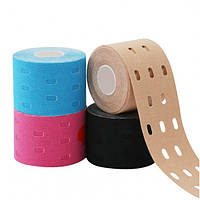 Тейп кинезио с отверстиями 5 см Kinesiology Tape, перфорированный тейп 5 см