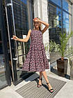 Сукня жіноча літній вільний 219 (42-44; 46-48) кольори: рожевий, бежевий, чорний) СП, фото 9