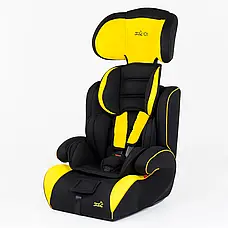 Дитяче автокрісло з бустером 1-12 років JOY 6960 Y універсальне, група 1/2/3, вага дитини від 9-36 кг, жовте, фото 4