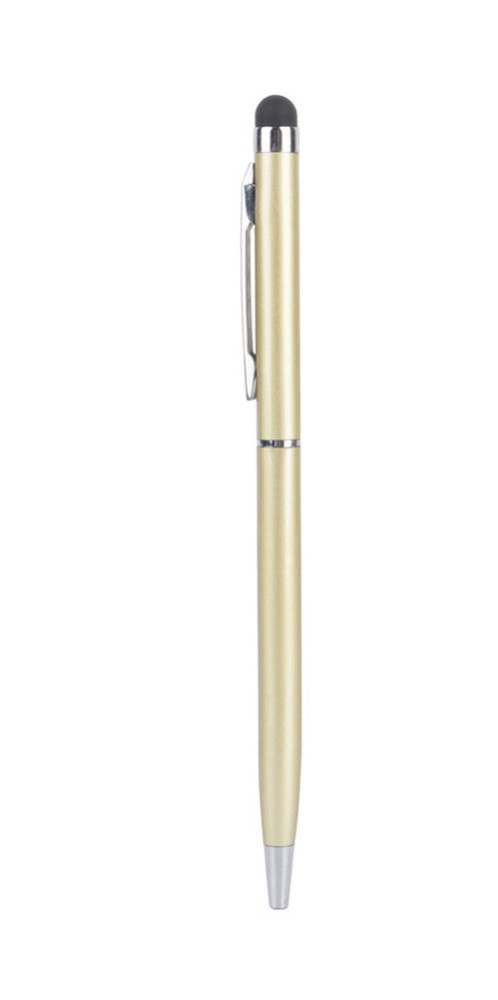 Стилус ємнісний PS100 металевий з кульковою ручкою (Золотистий)