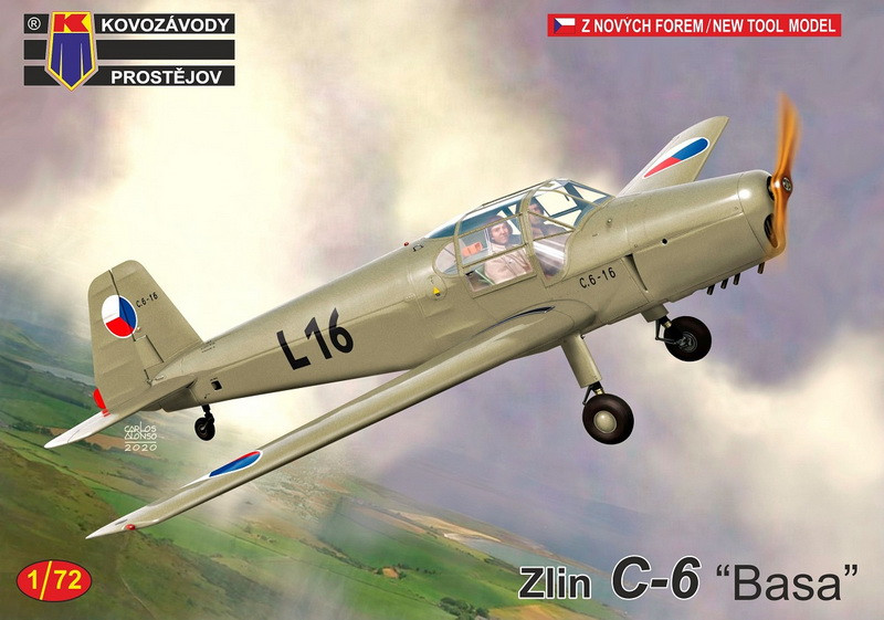 Пластикова модель 1/72 Kovozavody Prostejov 0230 навчально тренувальний літак Zlin C-6 „Basa“