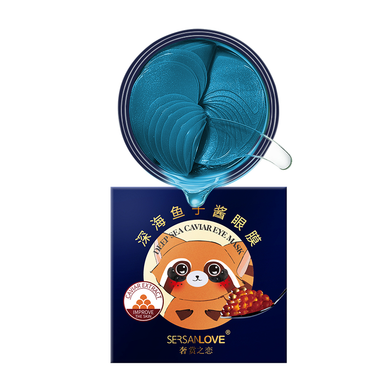 Гідрогелеві патчі під очі SERSANLOVE Deep Sea Caviar Eye Mask з екстрактом ікри 60 шт, фото 1