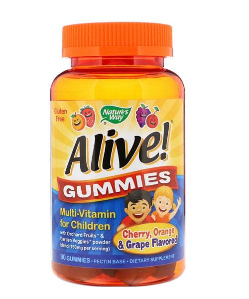 Мультивітаміни для дітей nature's Way Alive! вишня, апельсин і виноград 90 жувальних цукерок