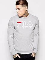 Летняя мужская спортивная кофта Fila (Фила), серая