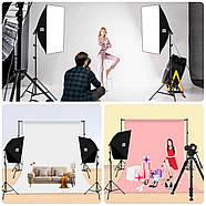 60 Вт/600 Вт Набір постійного світла SH LED-60-2 Kit/освітлювач 30 W 5700 °K*2 шт. для фотовідео, фото 3