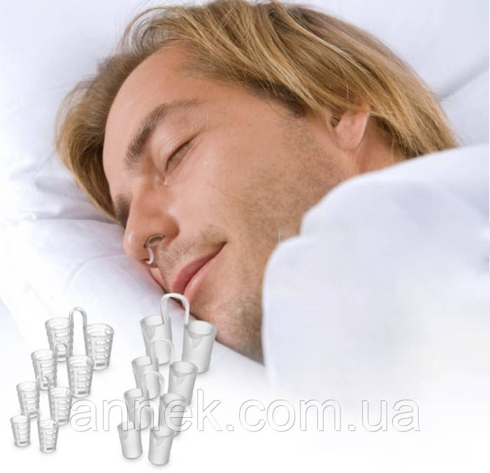 Антихрап кліпса від хропіння в ніс носовий розширювач від хропіння набір із 8 шт (циліндр + спіраль) у футлярі, фото 1