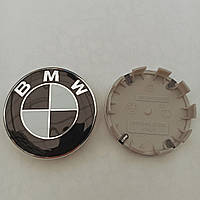 Ковпачок у диск BMW 65-68 мм чорно-білий