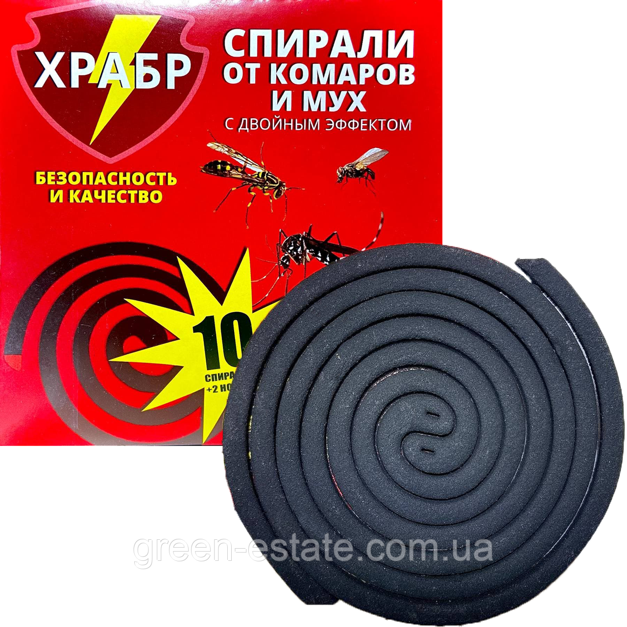 Спіралі від комарів та мух Хоробрий 10 шт.