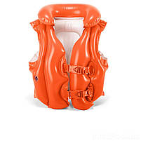 Надувний жилет дитячий Intex 58671 «Люкс», серія «Школа плавання», розмір 50 х 47 см, рекоменд. вік 3-6 років, фото 3