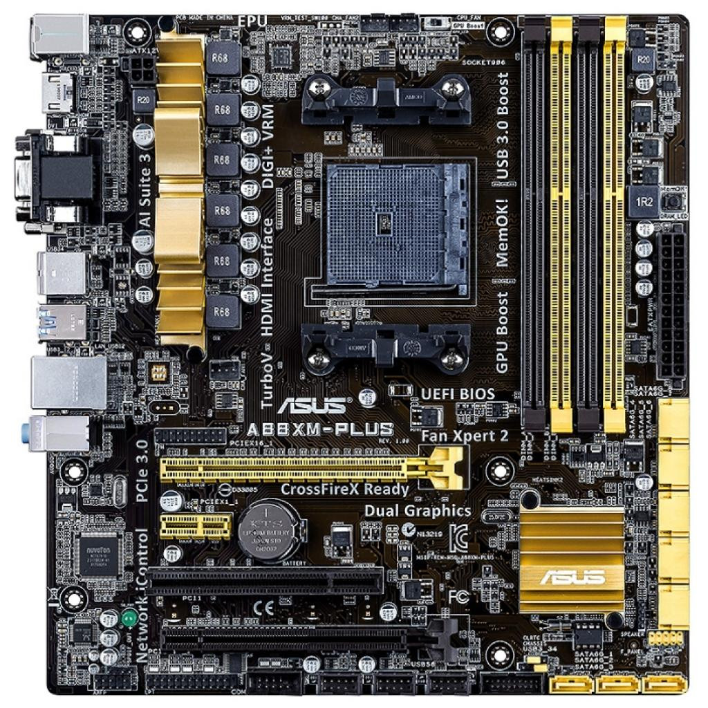 Материнська плата Asus A88XM-PLUS (sFM2+, AMD A88X, PCI-E 3.0x16), фото 1