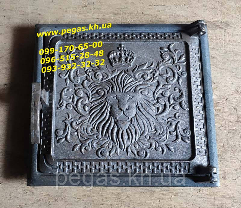 Дверцята чавунна пічна, чавунне литво для груби, барбекю, мангал, піч, комін, фото 1