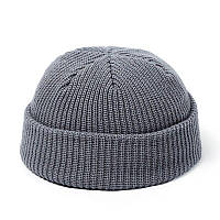 В'язана Шапка-біні в стилі Хіп-Хоп Crown Jeans модель Grey