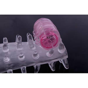 Насадка на пеніс із вібратором VibroToyNeck силіконова ерекційна на батарейках