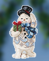 Набір для вишивання "Gift Giving Snowman / Сніговик з подарунком" Mill Hill JS202011