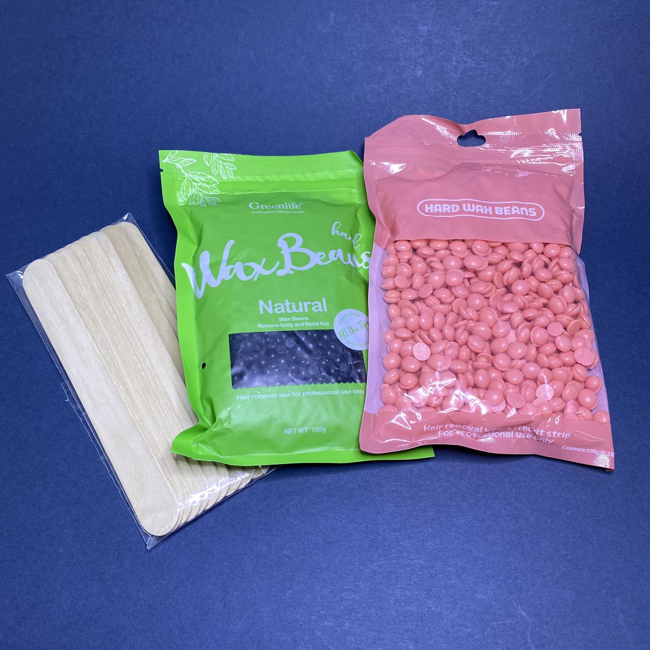 Набір для депіляції шпателя 10шт і віск гранули по 100г