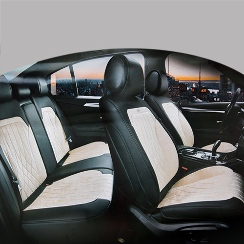 Накидки на автомобільні сидіння ELEGANT 3D MODENA комплект бежеві (EL 700 134)
