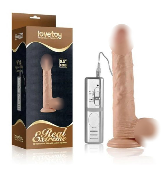 Рельєфний вібратор-реалистик на присоску Real Extreme - 24 см   | Puls69, фото 1