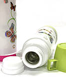 Термос вакуумний пластик та скло BN-058 680 мл Зелений, фото 2