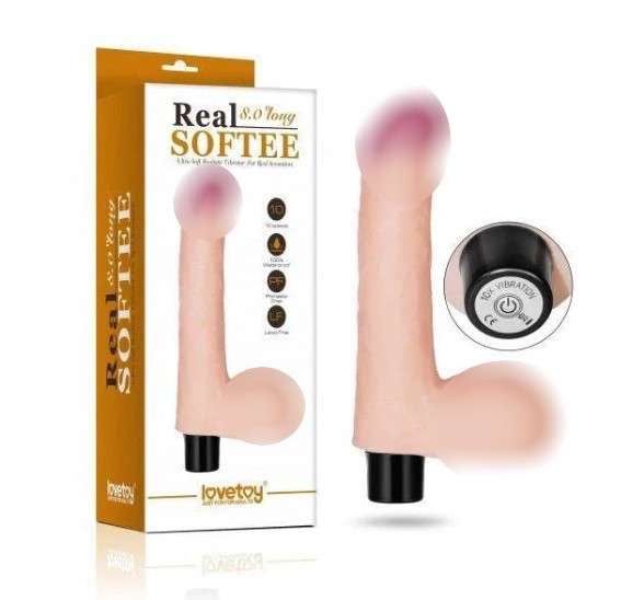 Реалістичний вібратор з мошонкою Real Softee 20,3 | Puls69, фото 1