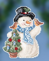 Набір для вишивання "Feathered Friends Snowman / Сніговик з пернатими друзями" Mill Hill JS202012