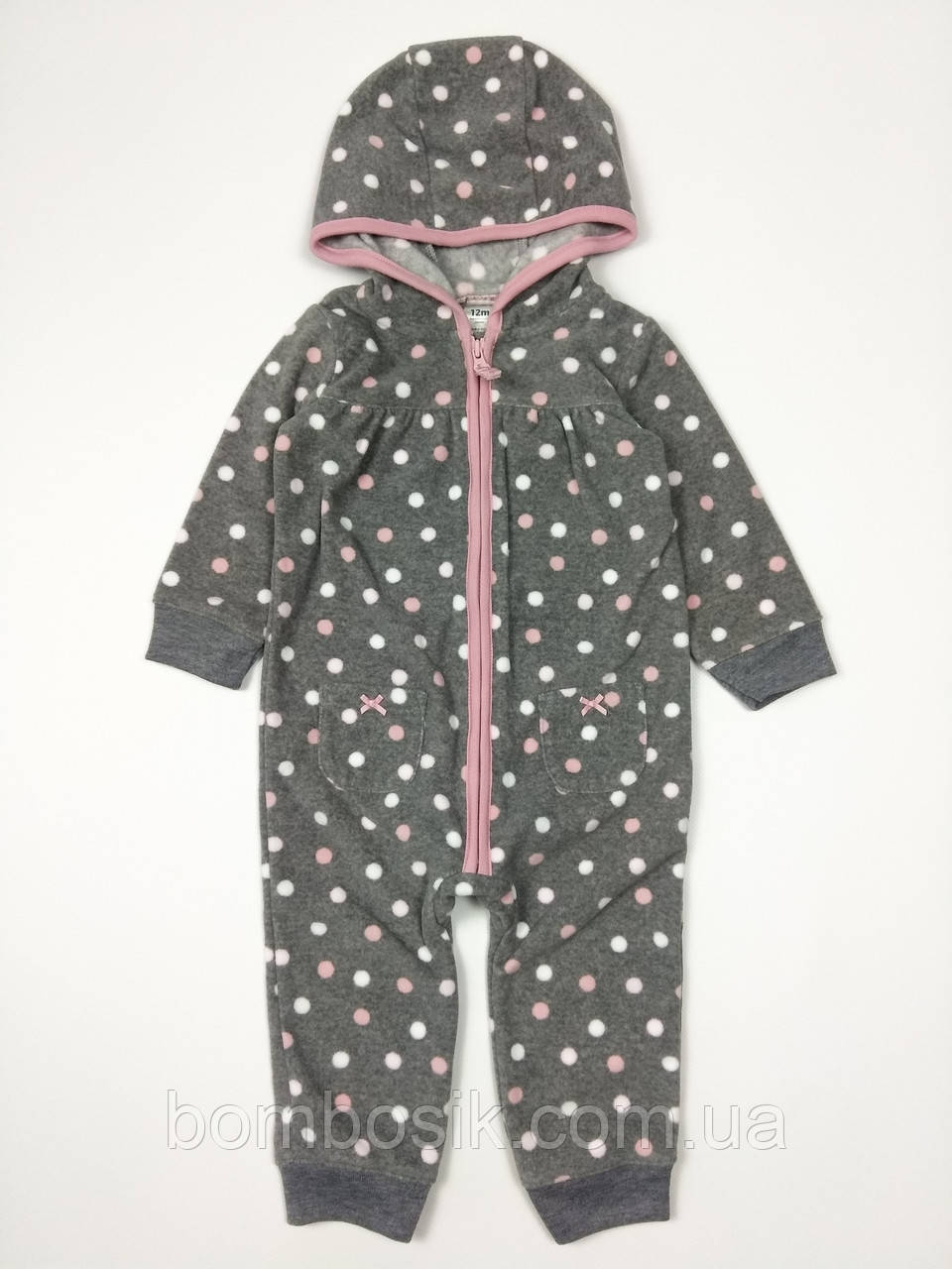 Комбінезон флісовий для дівчинки Картерс, newborn (46-55см), фото 1