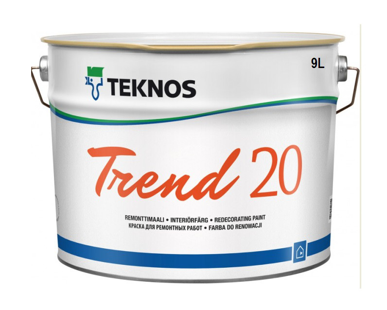 Краска акрилатная TEKNOS TREND 20 интерьерная белая (база 1) 9л - фото 2 - id-p1428210542